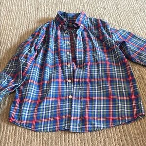 Vineyard Vines Blue and Red Plaid Button Down Shirt